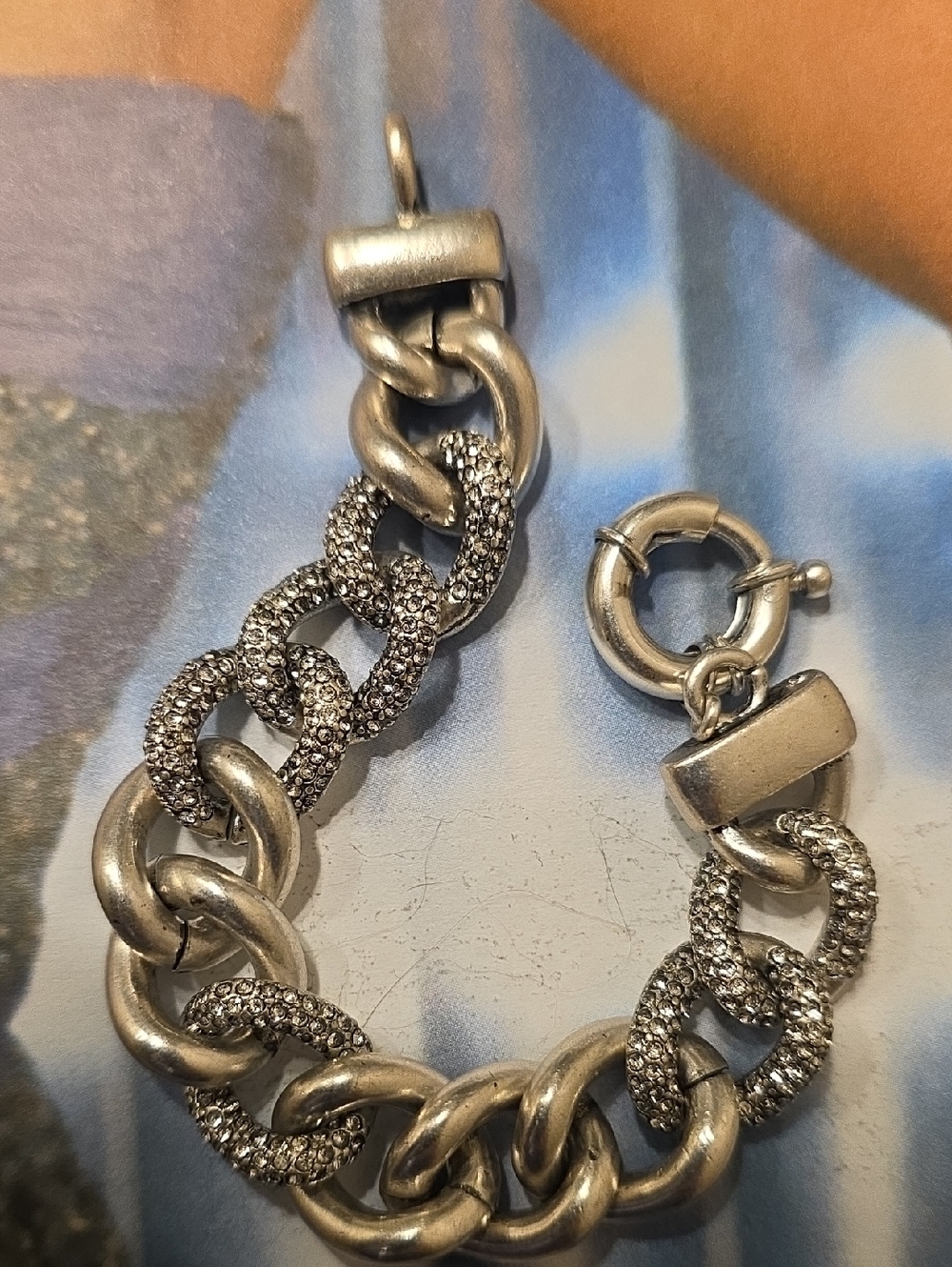 Chunky Rhinestone Link Bracelet